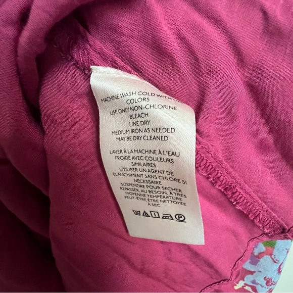 Free People Morning Glory Floral Maxi Dress Earth Red Smocked Handkerchief M - Picture 10 of 14